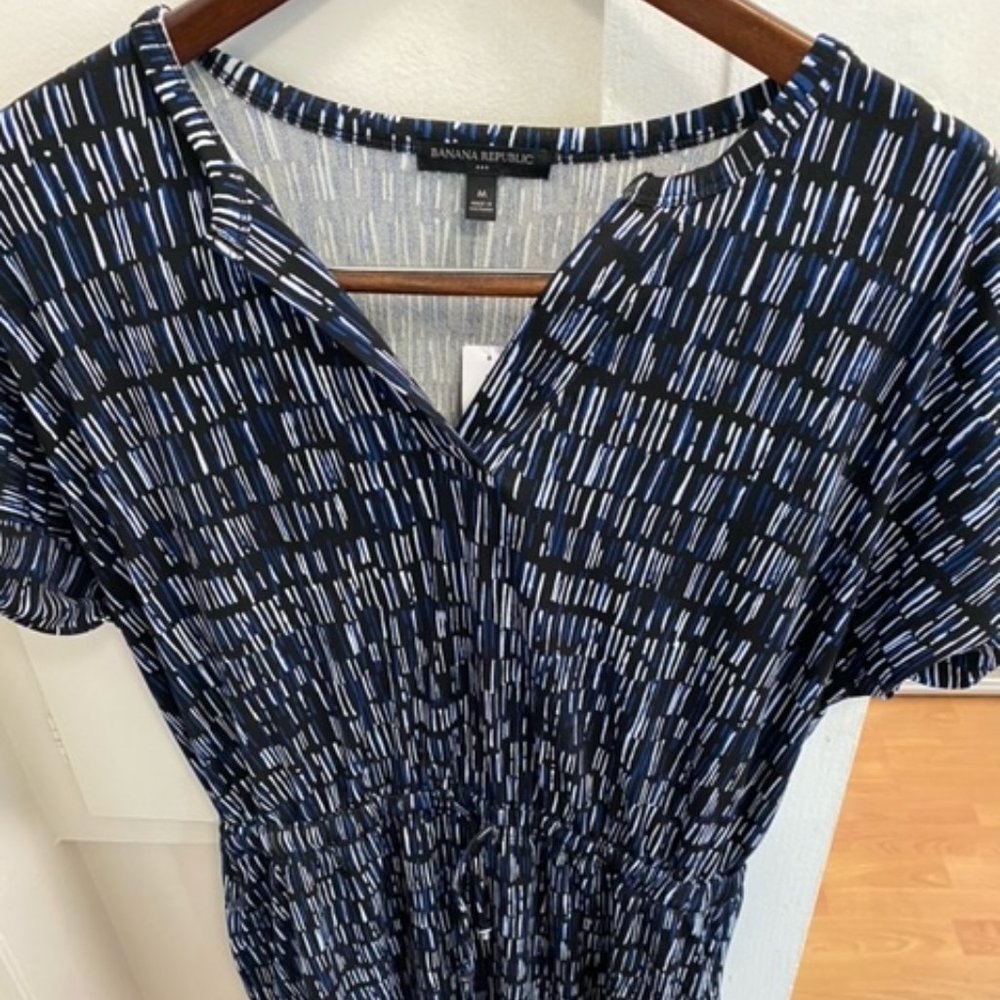 Banana Republic Blue Patterned Dress